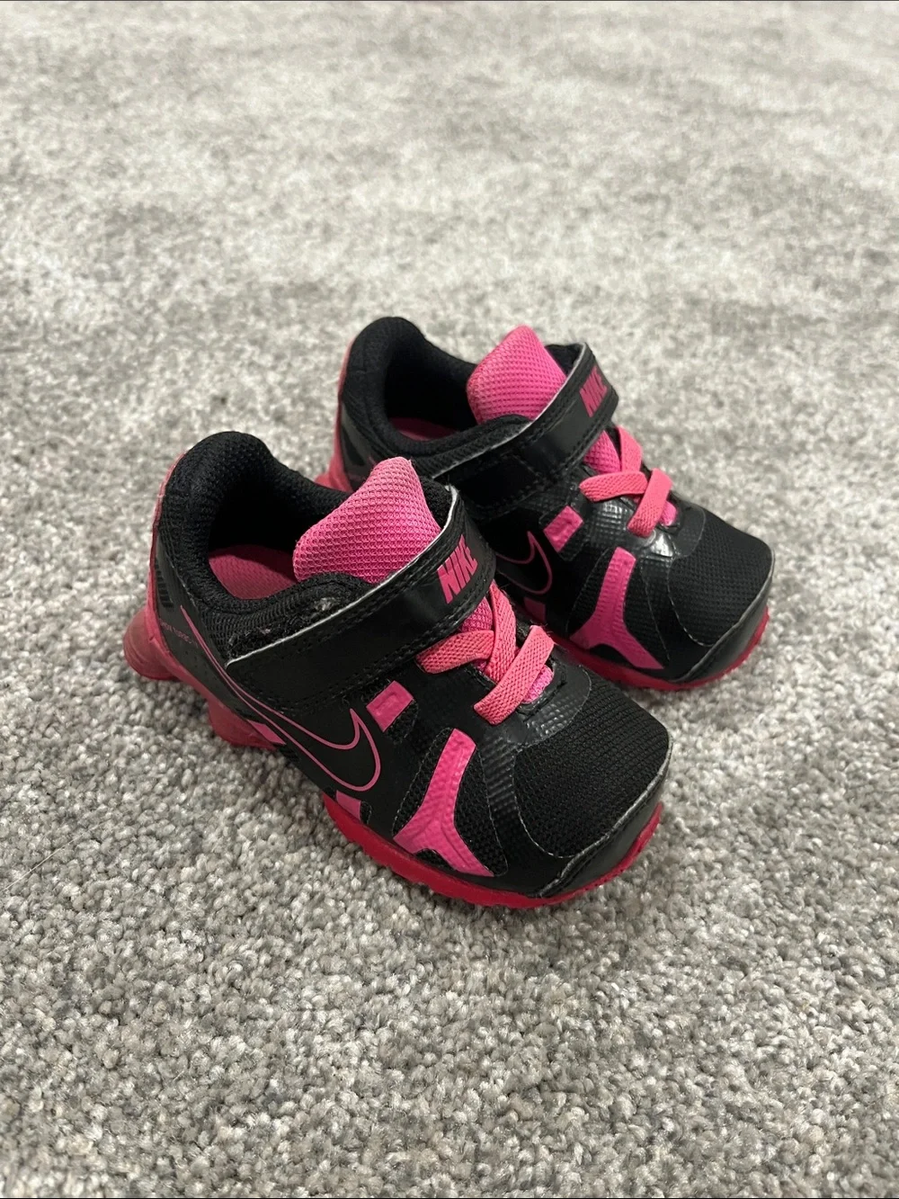 Nike Black and Pink Toddlers' Athletic Sneakers